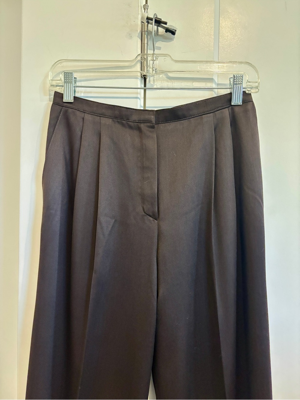 Escada Chocolate Brown Satin Trousers - Picture 4 of 5